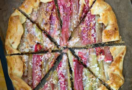 Rabarber- och kokosgalette