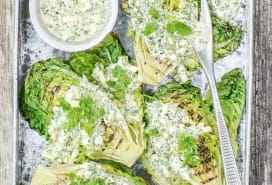 Grillad hjärtsallad med gribichesås 