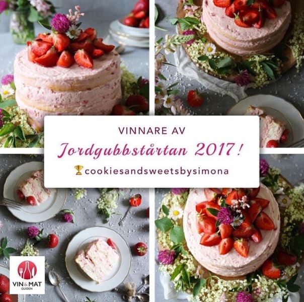 Simonas rustika jordgubbstårta