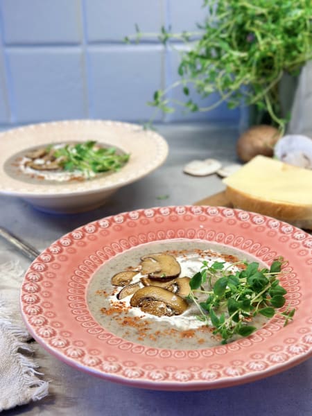 krämig champinjonsoppa