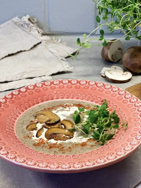 krämig champinjonsoppa